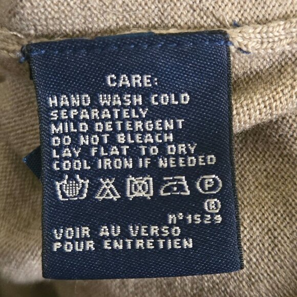 Ralph Lauren Sport 90s Merino Wool Boyfriend Fit Vz neck Cardigan Sweater Size M - Picture 7 of 9